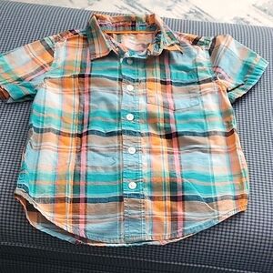 Cat & Jack Bright Plaid Boys Shirt